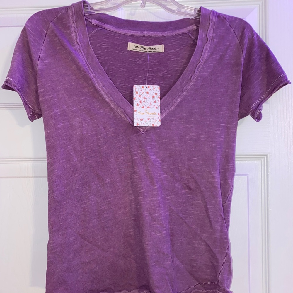 free people purple tshirt size small- NWT
